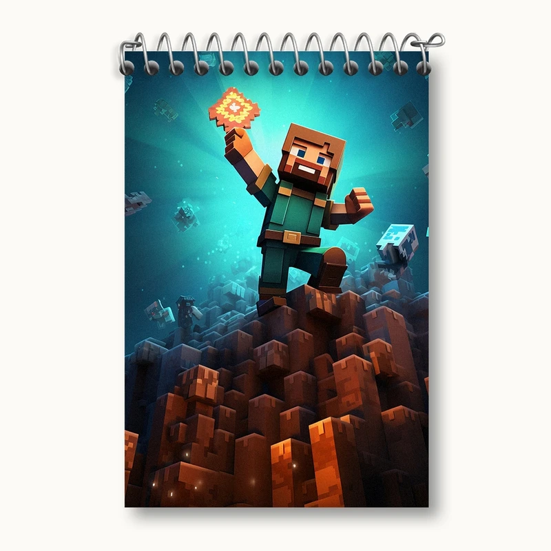 دفتر یادداشت 50 برگ خندالو مدل ماینکرافت (Minecraft) کد F2170