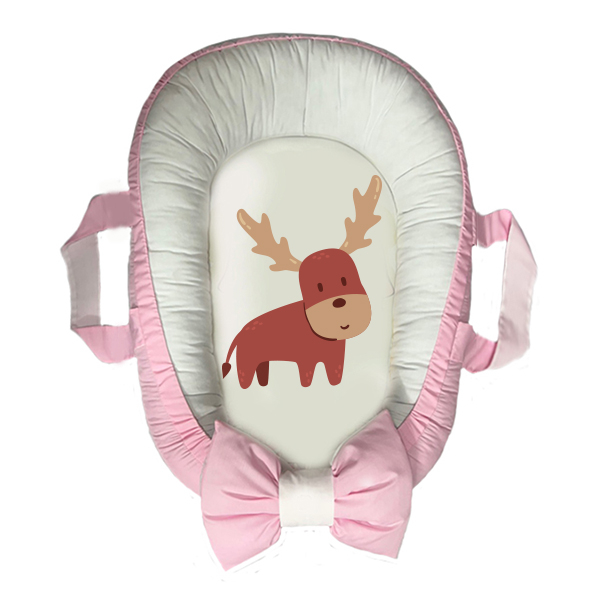 سرویس خواب سه تکه نوزاد مدل گارد محافظ دار طرح فانتزی گوزن کد 047