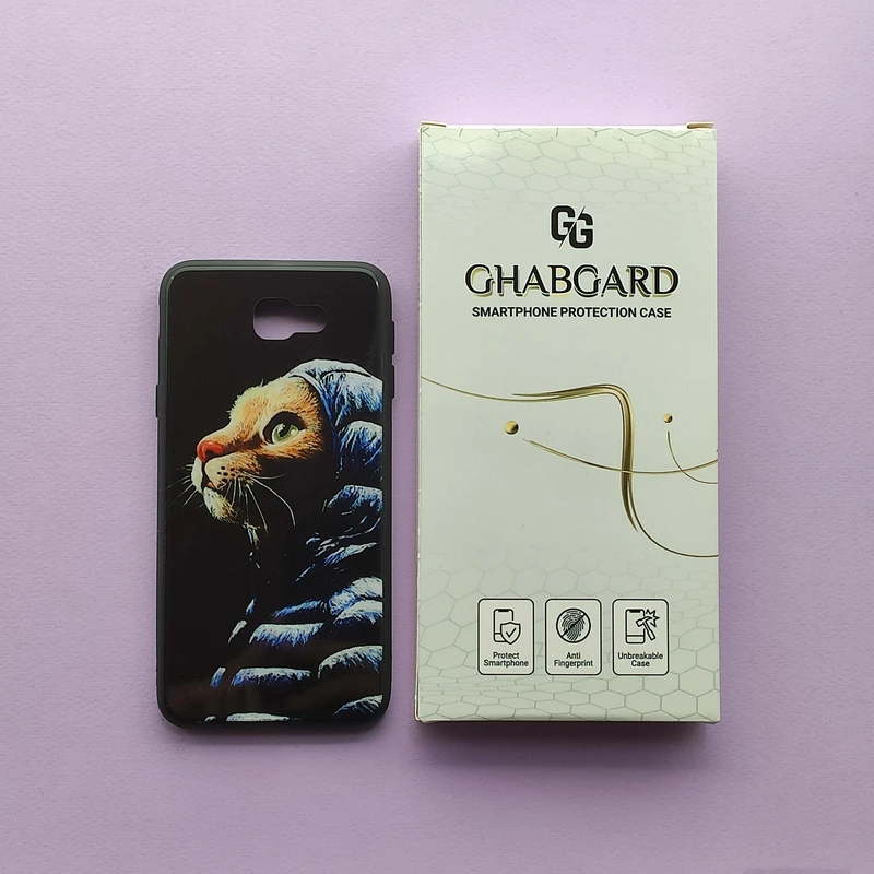 کاور گارد قاب مدل پشت شیشه ای فانتزی مناسب برای گوشی موبایل سامسونگ Galaxy J5 Prime