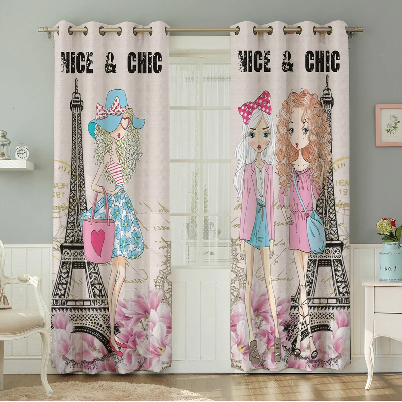 پرده نیروانا طرح  کودک مدل مخمل کد 8857 سایز 140×280 سانتی متر