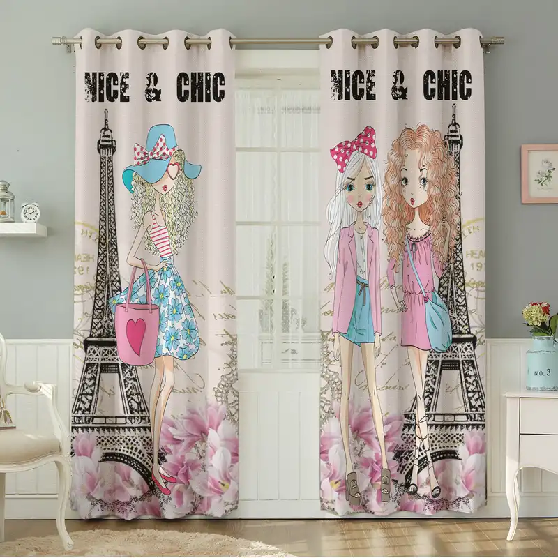 پرده نیروانا طرح کودک مدل مخمل کد 8857 سایز 140×280 سانتی متر