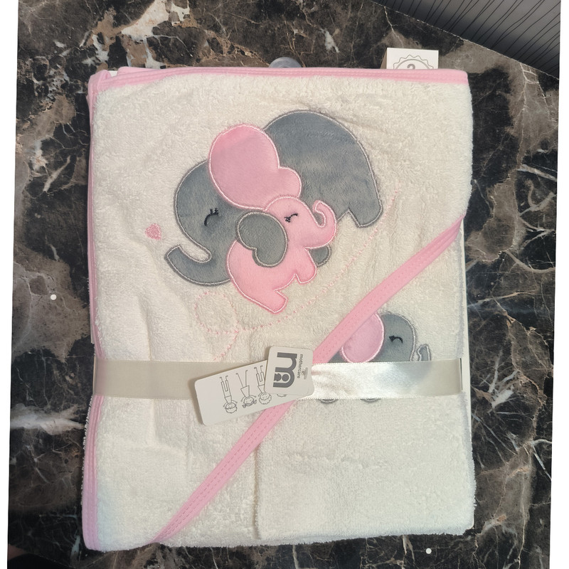 ست حوله نوزادی مادرکر مدل mommy and baby مجموعه 2 عددی