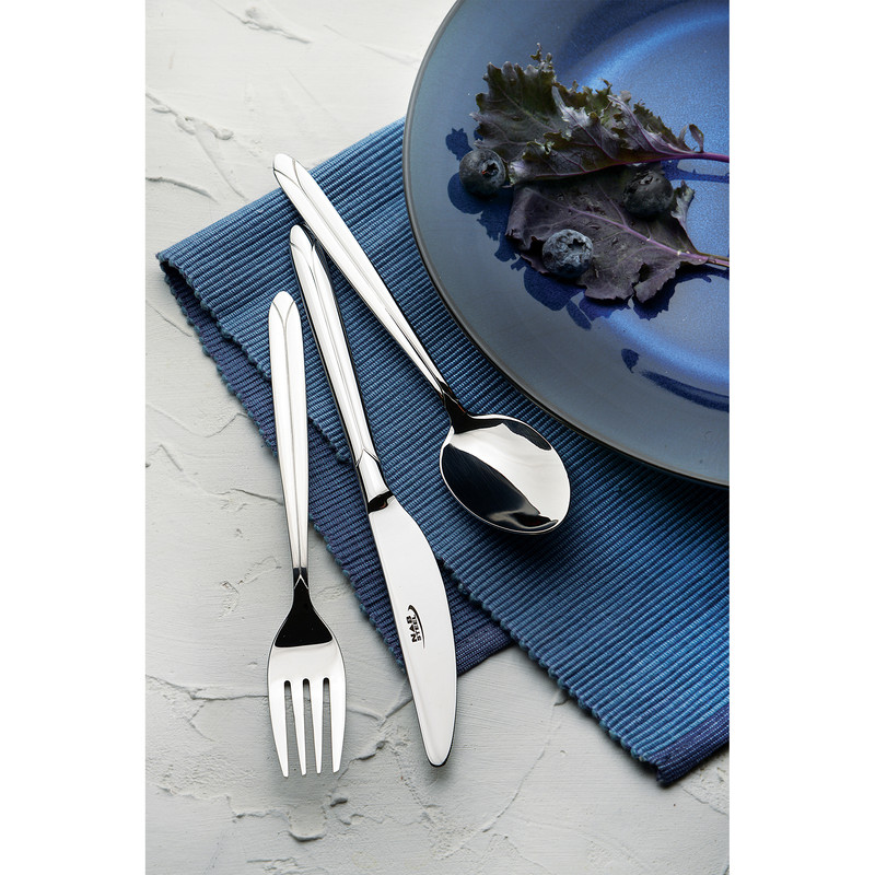 سرویس قاشق و چنگال 12 پارچه ناب استیل مدل پالرمو مات