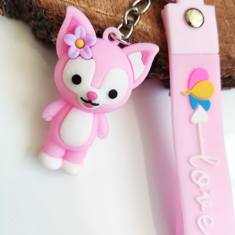 جاکلیدی مدل سیلیکونی طرح روباه گل به سر کد DB21