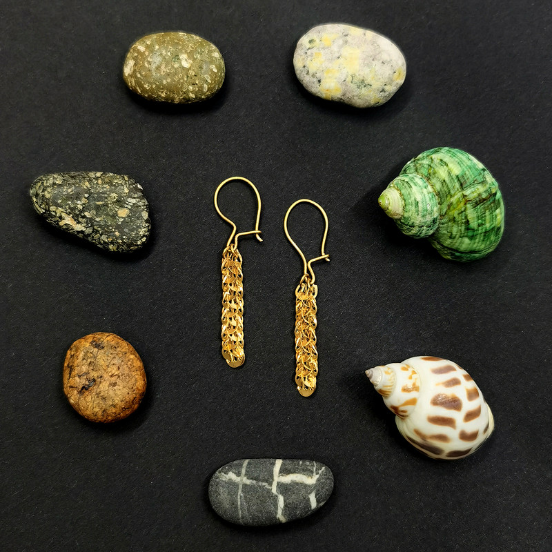 گوشواره نقره زنانه مدل 24k رویا Go15 گوشواره نقره زنانه مدل 24k رویا Go15