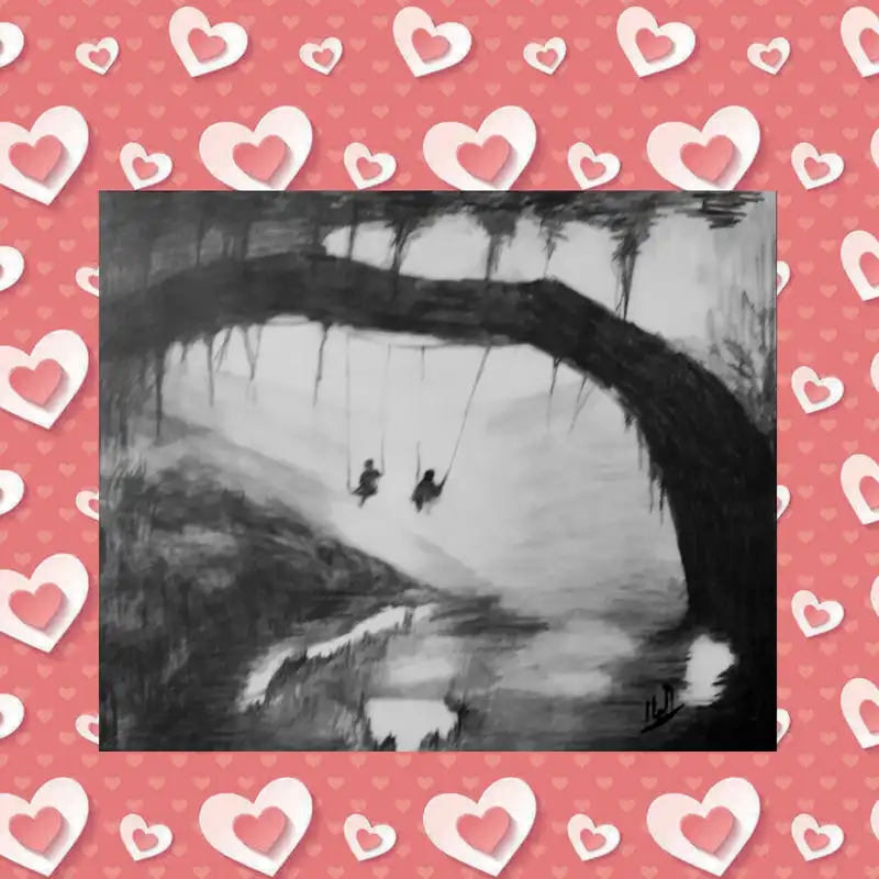 نقاشی سیاه قلم مدل بازی