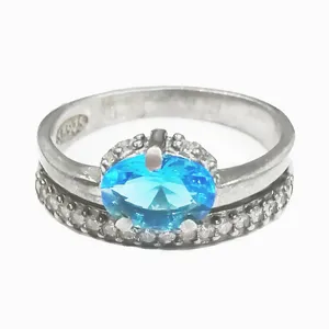 انگشتر نقره زنانه مدل جواهری JW5010