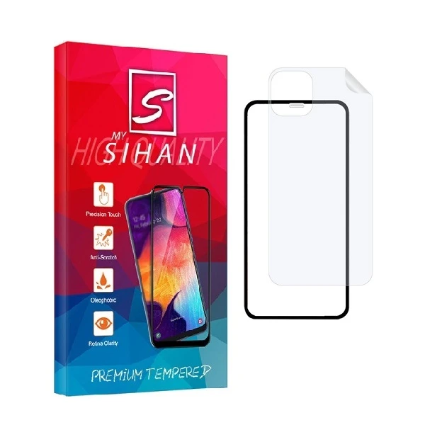 محافظ صفحه نمایش مای سیحان مدل 2FN مناسب برای گوشی موبایل اپل iPhone 11 Pro Max به همراه محافظ پشت گوشی