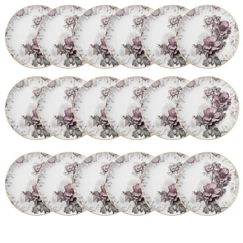 بشقاب غذاخوری گونول مدل Flower_18 مجموعه 18 عددی