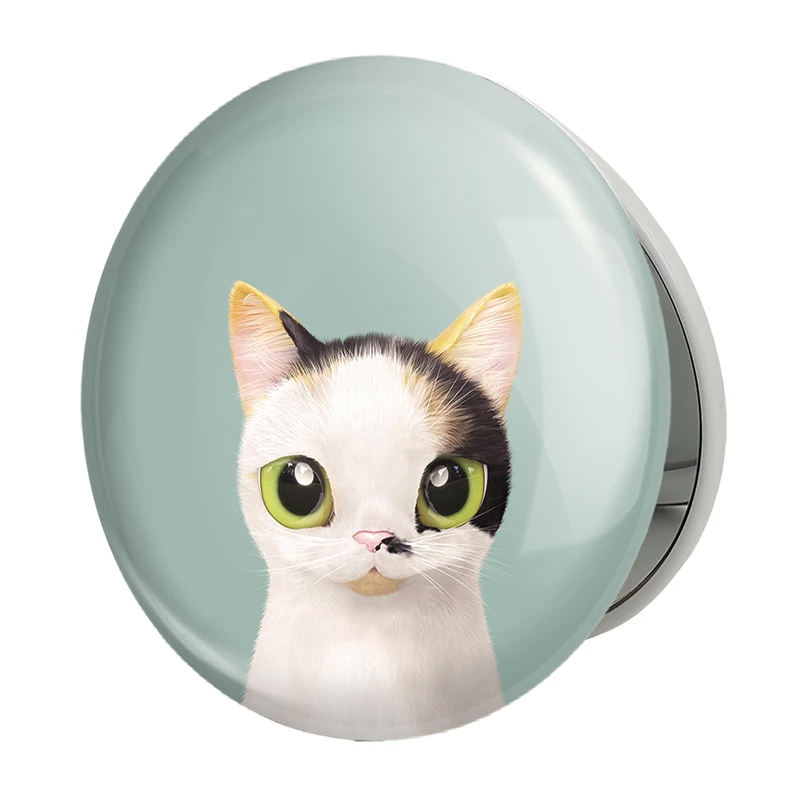 آینه جیبی خندالو طرح گربه مدل تاشو کد 28316 