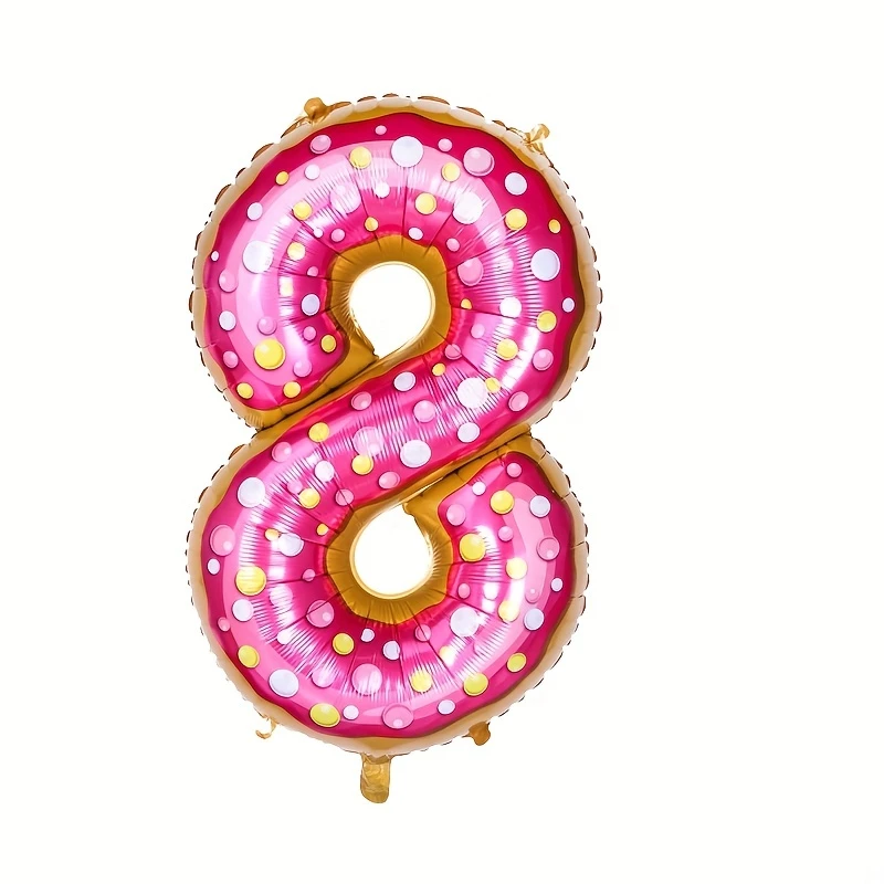 بادکنک فویلی مدل عدد هشت 8 شیرینی دونات کد DB20