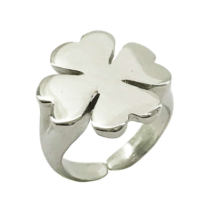 انگشتر زنانه گالری عزیزی طرح شبدر مدل 15831