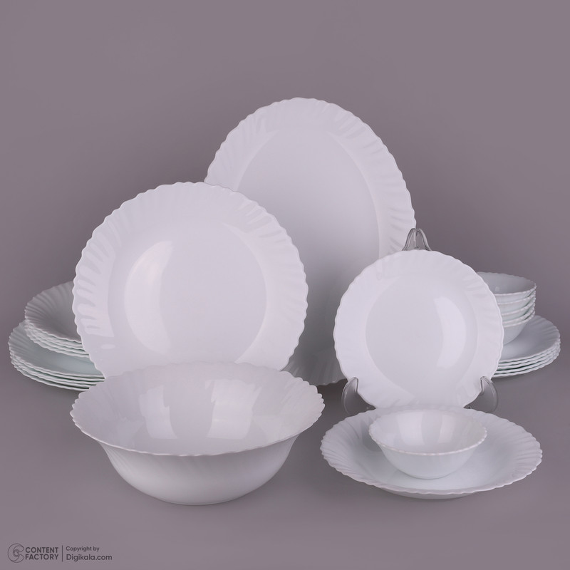 سرویس غذاخوری اوپال 25 پارچه 6 نفر آیروپال مدل 001 سرویس غذاخوری اوپال 25 پارچه 6 نفر آیروپال مدل 001