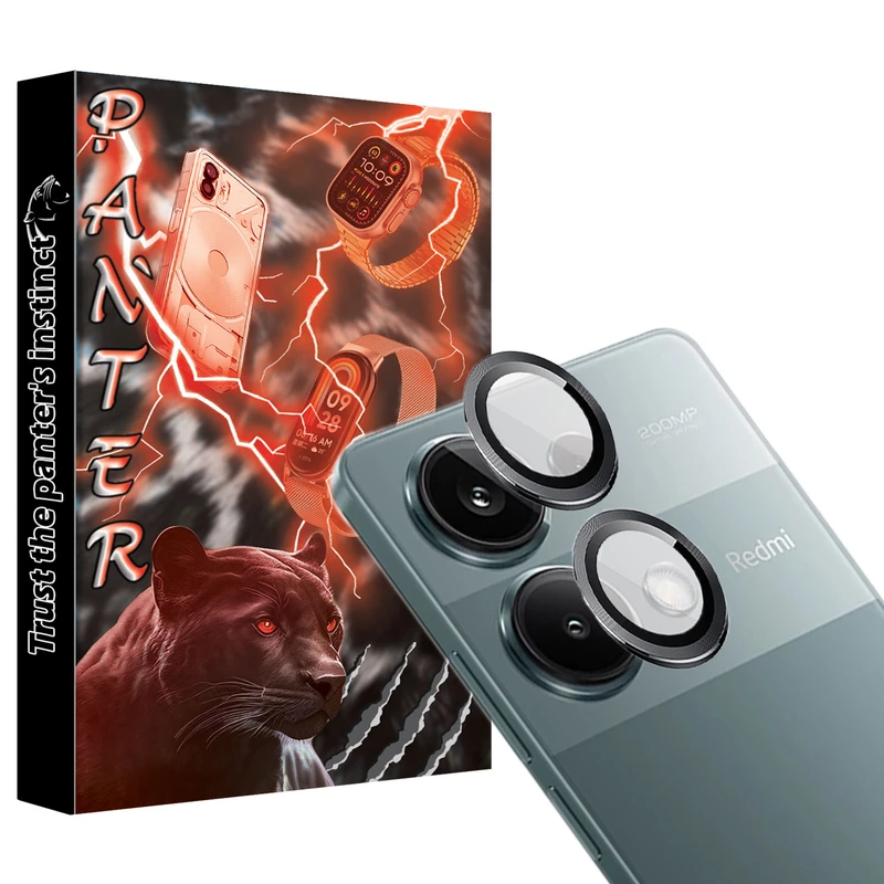 محافظ لنز دوربین پنتر مدل Ring Metal مناسب برای گوشی موبایل شیائومی Redmi Note 13 Pro 4G