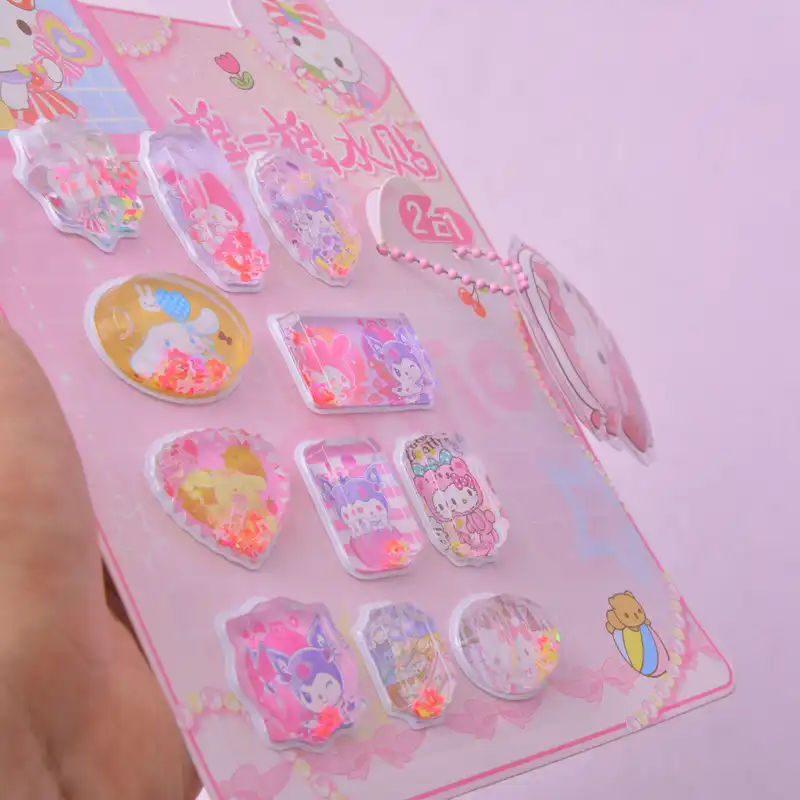 برچسب مدل آکواریومی طرح کیتی به همراه جاسوییچی بسته 12 عددی