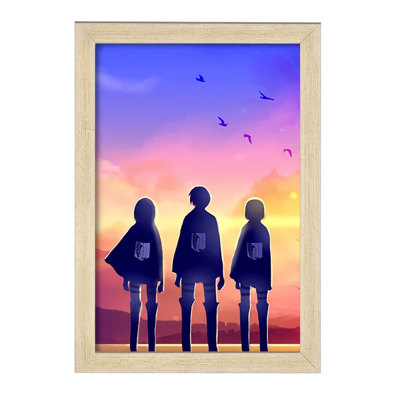 تابلو خندالو مدل میکاسا و ارن و آرمین انیمه اتک آن تایتان Attack on Titan  کد 11053