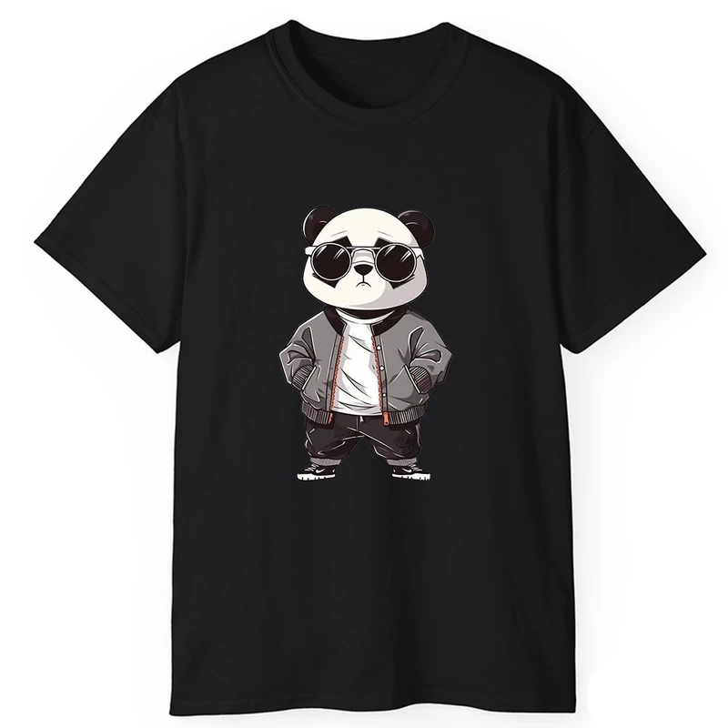 تی‌شرت آستین کوتاه مردانه پاد آفرین مدل پاندای مغرور 36