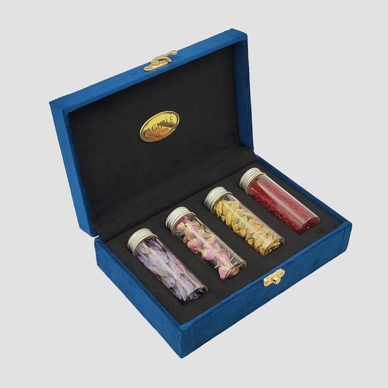 زعفران کادویی عاقله - 1.5 گرم به همراه هل - 10 گرم به همراه گل محمدی - 6 گرم به همراه گلبرگ - 1.5 گرم