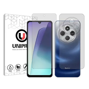 Unipro 5 Star model transparent screen protector suitable for Xiaomi Redmi 14C mobile phone along with the back of the phone protector