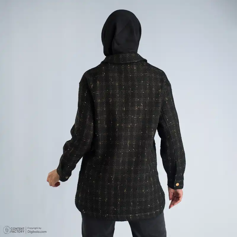 پالتو زنانه گردیه مدل 332113 رنگ مشکی