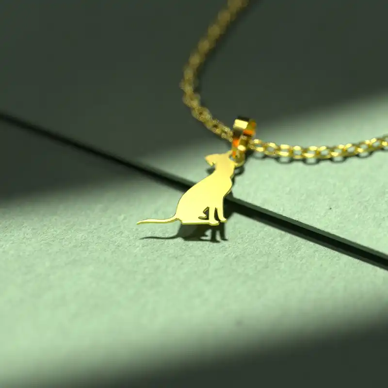 گردنبند طلا 18 عیار زنانه مدوپد مدل سگ کد J3-1-1028