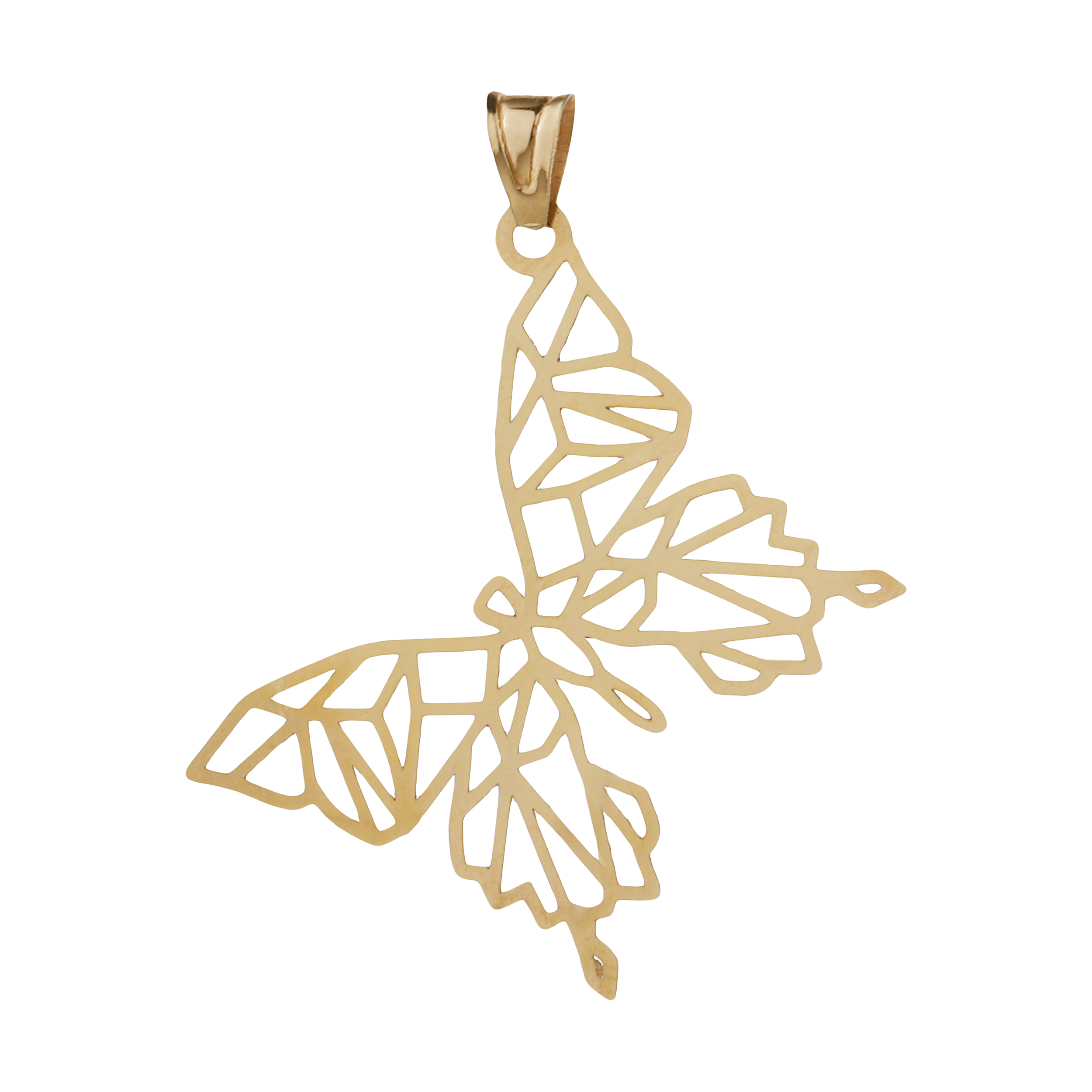 آویز گردنبند طلا 18 عیار زنانه مایا ماهک مدل MM1356 طرح پروانه اوریگامی -  - 1