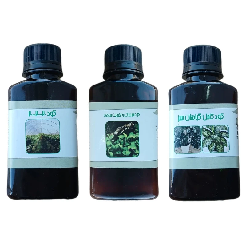 کود مایع کامل سه بیست و کود کامل گیاهان سبز و کود سبزینگی و تقویت ساقه مدل life drop حجم 110 میلی لیتر بسته 3 عددی
