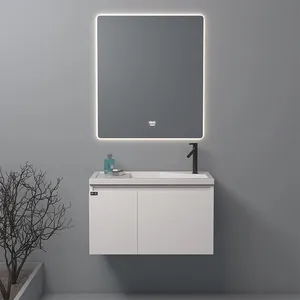 ست کابینت و روشویی آلکا مدل  3070 به همراه آینه بک لایت