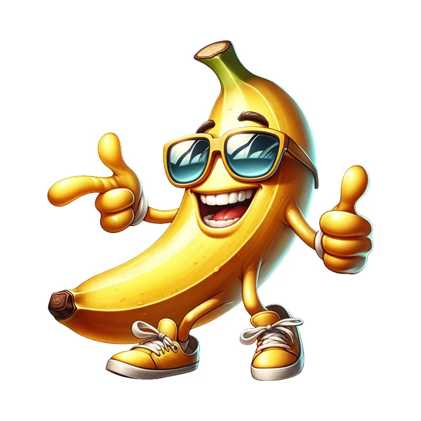  استیکر پارچه و لباس پاد آفرین طرح کارتونی موز کد 4014