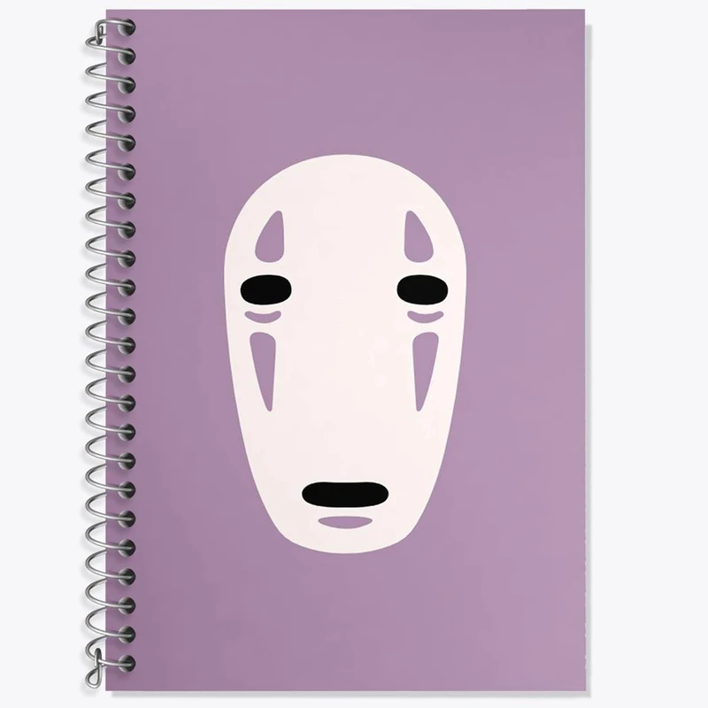 دفتر زبان 50 برگ خندالو مدل سه خط طرح نوفیس انیمه شهر اشباح Spirited Away کد 12109