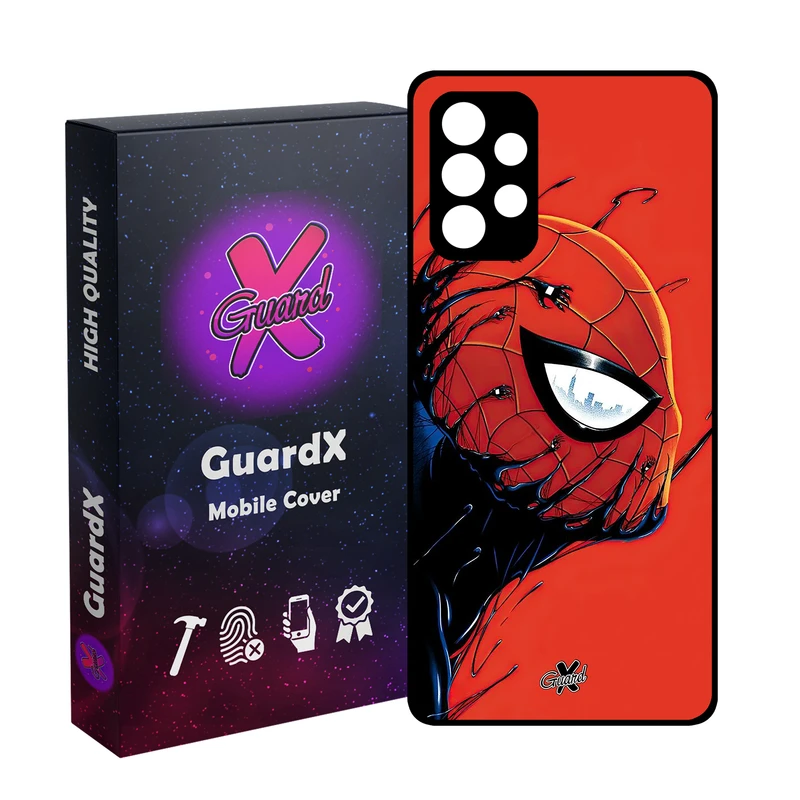 کاور گارد ایکس طرح مرد عنکبوتی مدل Glass10566 مناسب برای گوشی موبایل سامسونگ Galaxy A52/A52S