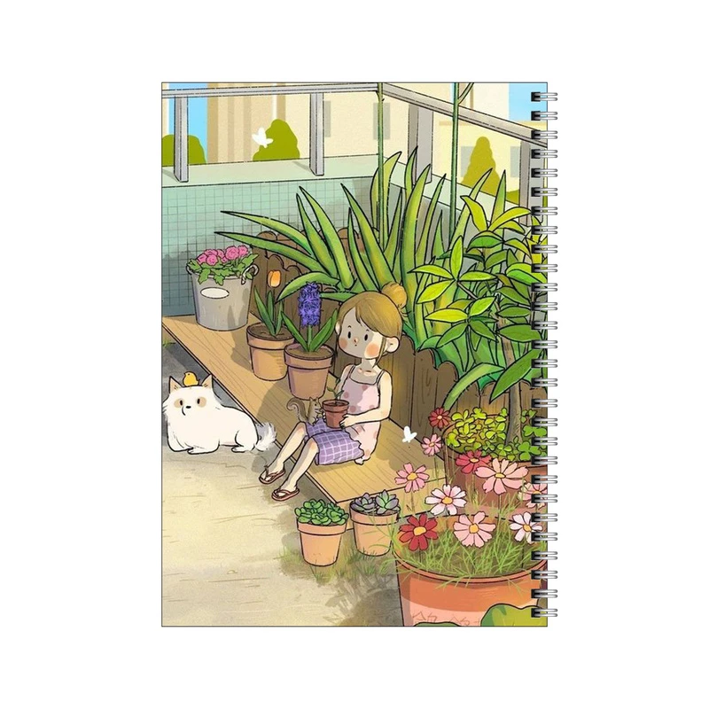 دفتر مشق 80 برگ بامبیلیپ طرح دختر در گلخانه کد 5132262