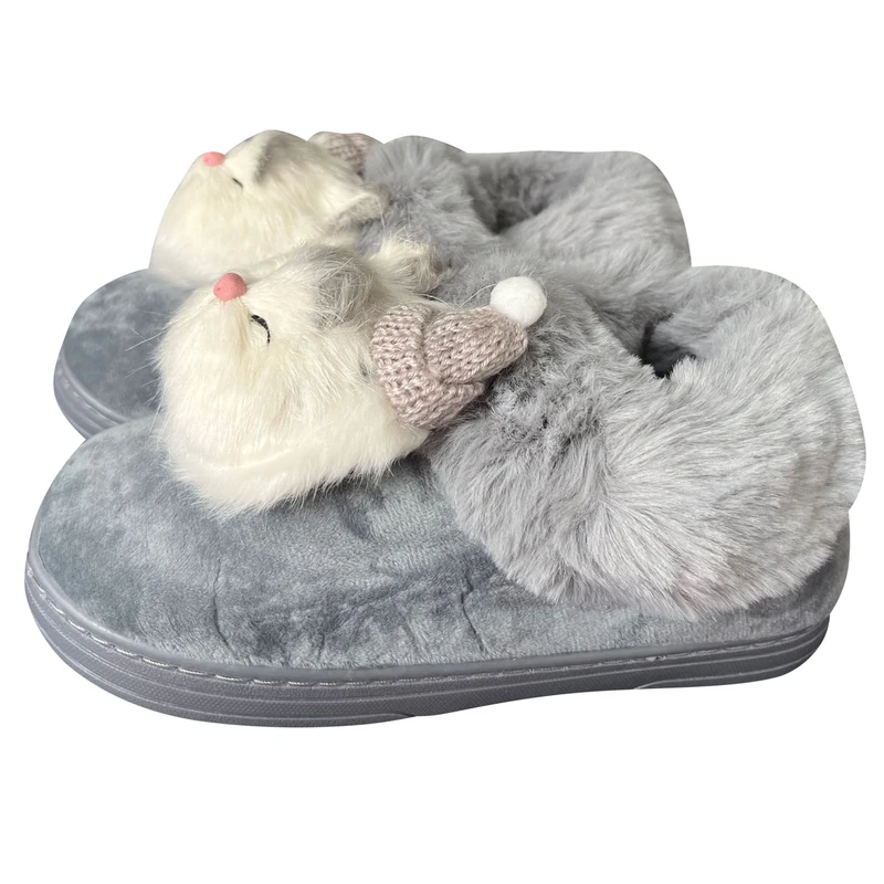 دمپایی حوله ای زنانه مدل خزدار کد 78