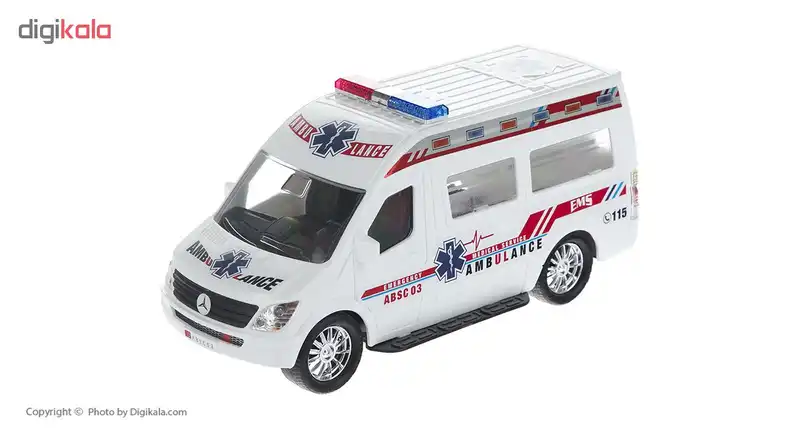 ماشین اسباب بازی دورج توی مدل آمبولانس