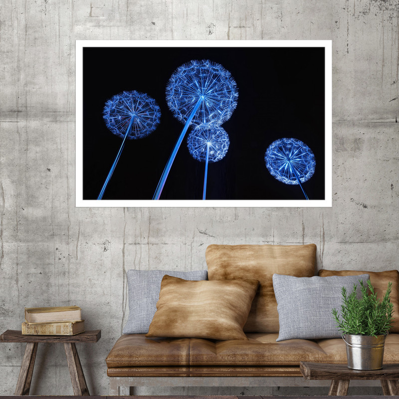 تابلو نوری بکلیت طرح گل های قاصدک مدل W-MO1668