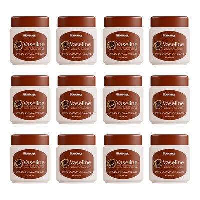 وازلین لب و  دست نوید بهنما دارو مدل cocoa مناسب برای انواع پوست حجم 115 میلی‌لیتر مجموعه 12 عددی