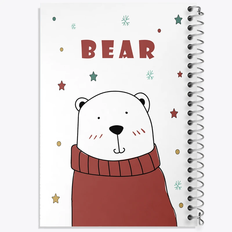 دفتر مشق 50 برگ خندالو طرح خرس کیوت کد N2572