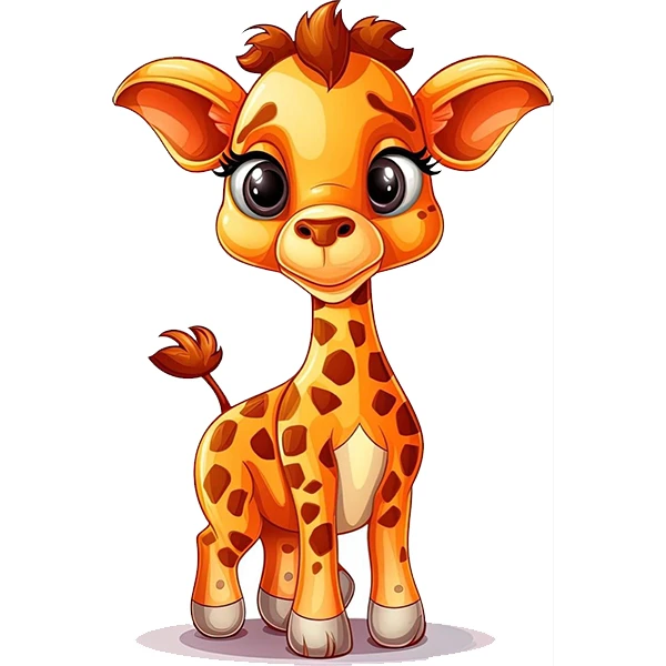 استیکر پارچه و لباس پاد آفرین طرح زرافه بامزه کد 3791