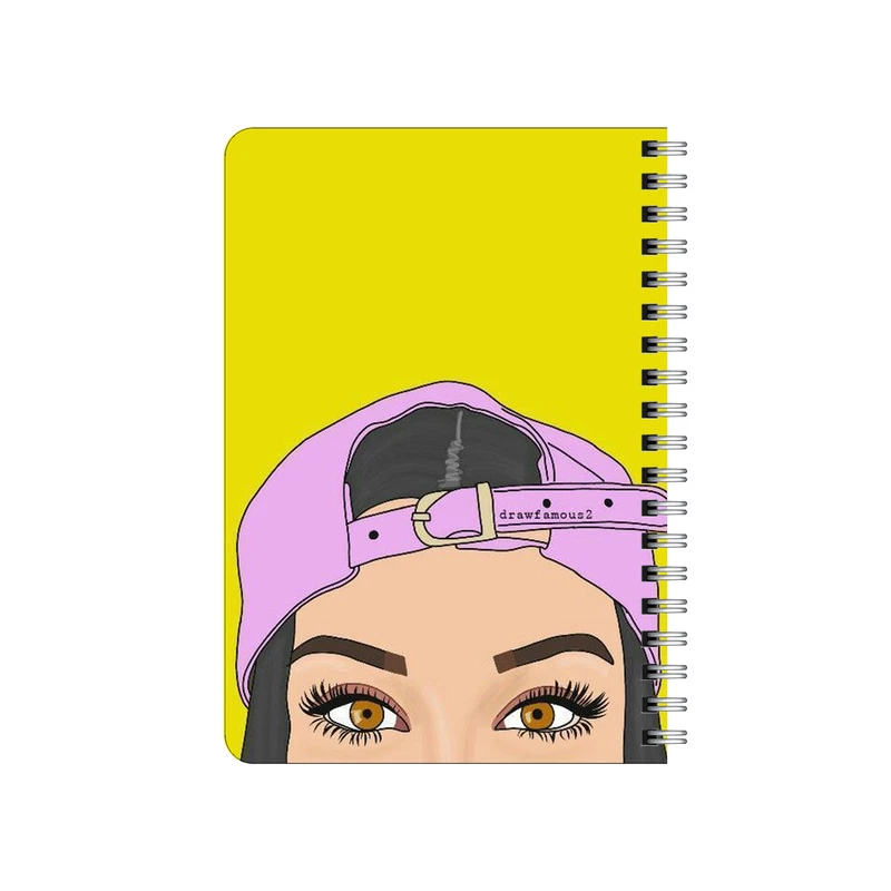 دفترچه یادداشت بامبیلیپ مدل چوبی طرح دختر و کلاه مینیمال کد 2849463