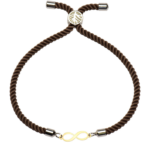 دستبند طلا 18 عیار زنانه کرابو طرح بینهایت مدل Kr1544