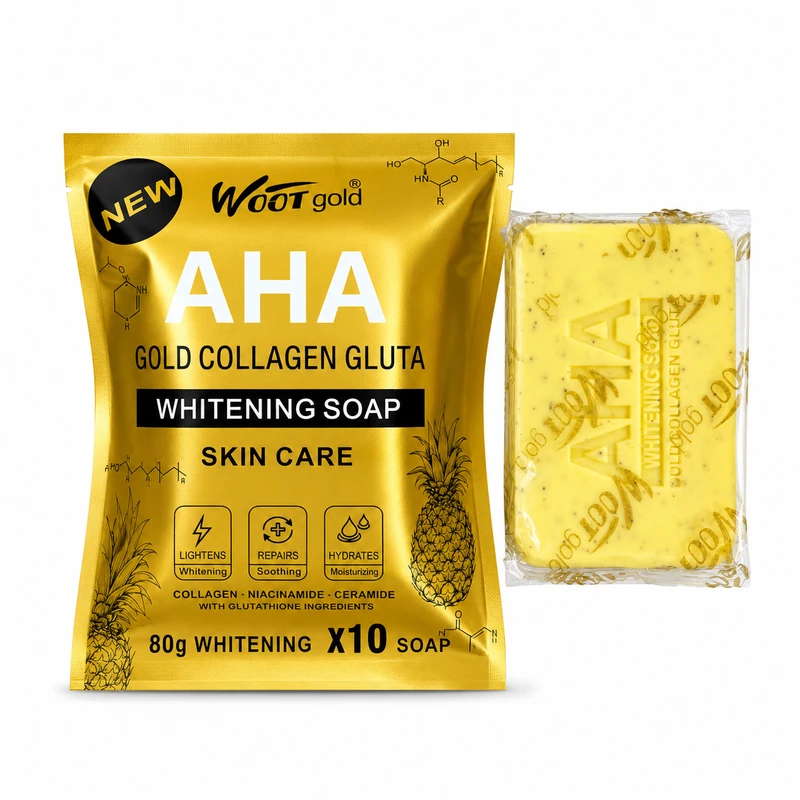 صابون شستشو ووت از بین برنده تیرگی و لکه صورت مدل AHA مناسب برای انواع پوست وزن 80 گرم