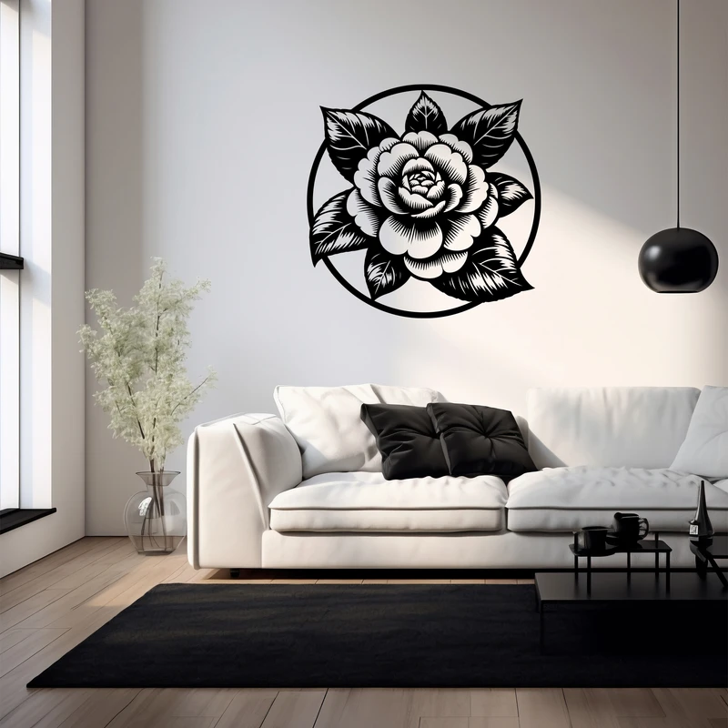 استیکر چوبی طرح گل 012