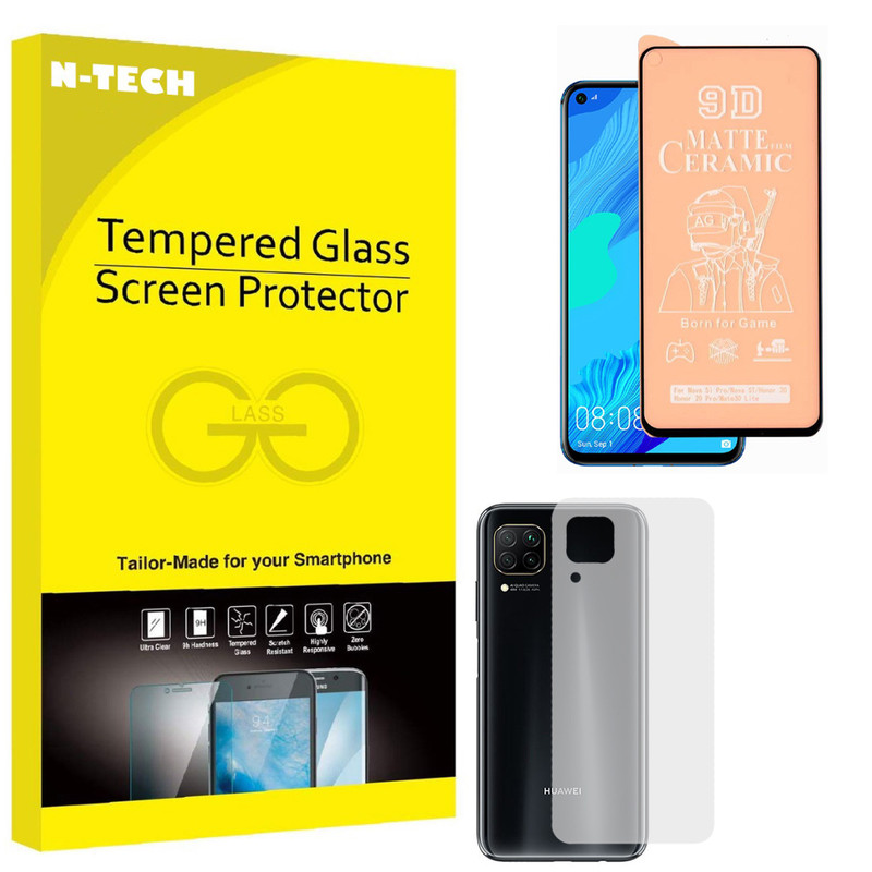  محافظ صفحه نمایش سرامیکی مات انتک مدل CRBKM-01 مناسب برای گوشی موبایل هوآوی Nova 7i به همراه محافظ پشت گوشی 