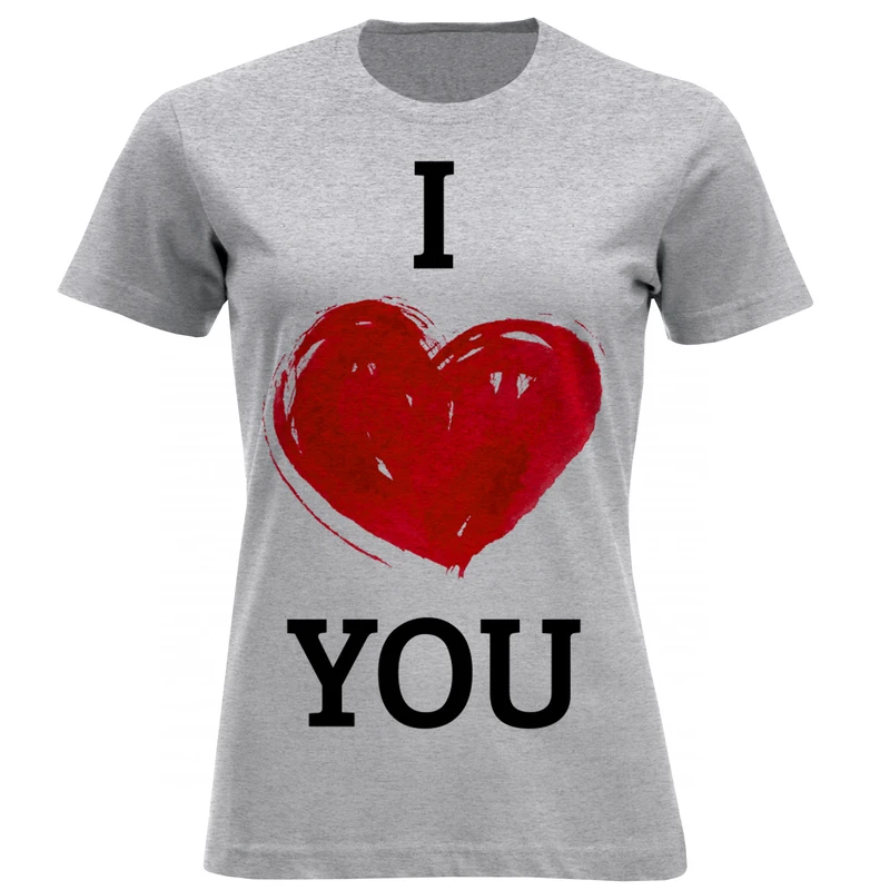 تیشرت آستین کوتاه زنانه طرح قلب کد F644