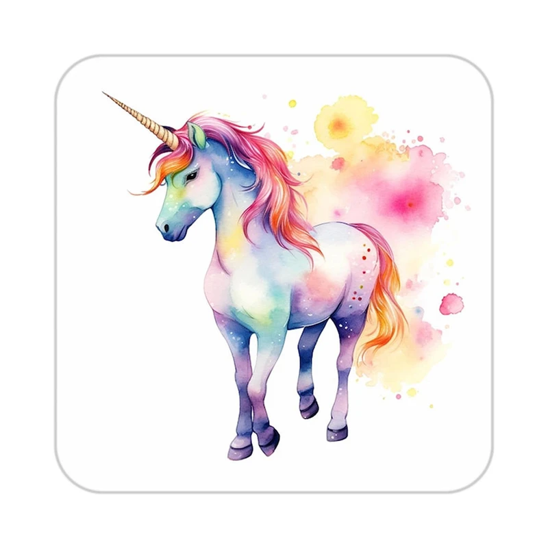 زیر لیوانی کاکتی طرح اسب تک شاخ و یونیکورن مدل mp32388