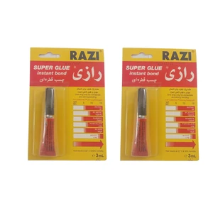 چسب قطره ای رازی مدل h24 حجم 3 ميلي ليتر بسته 2 عددي