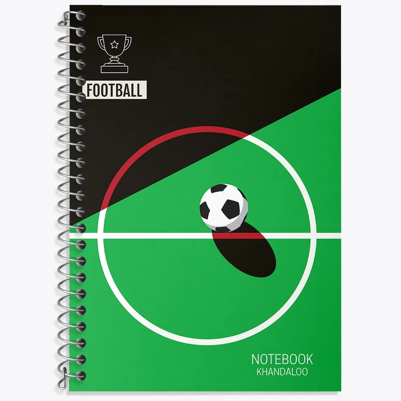 دفتر زبان 50 برگ خندالو مدل سه خط طرح فوتبال کد N785