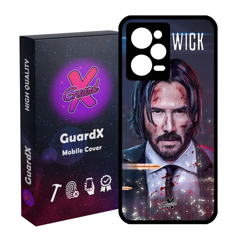 کاور گارد ایکس طرح John Wick مدل Glass10145 مناسب برای گوشی موبایل شیائومی Redmi Note 12 Pro 5G/Poco X5 Pro 5G/Note 12 Pro Pro speed