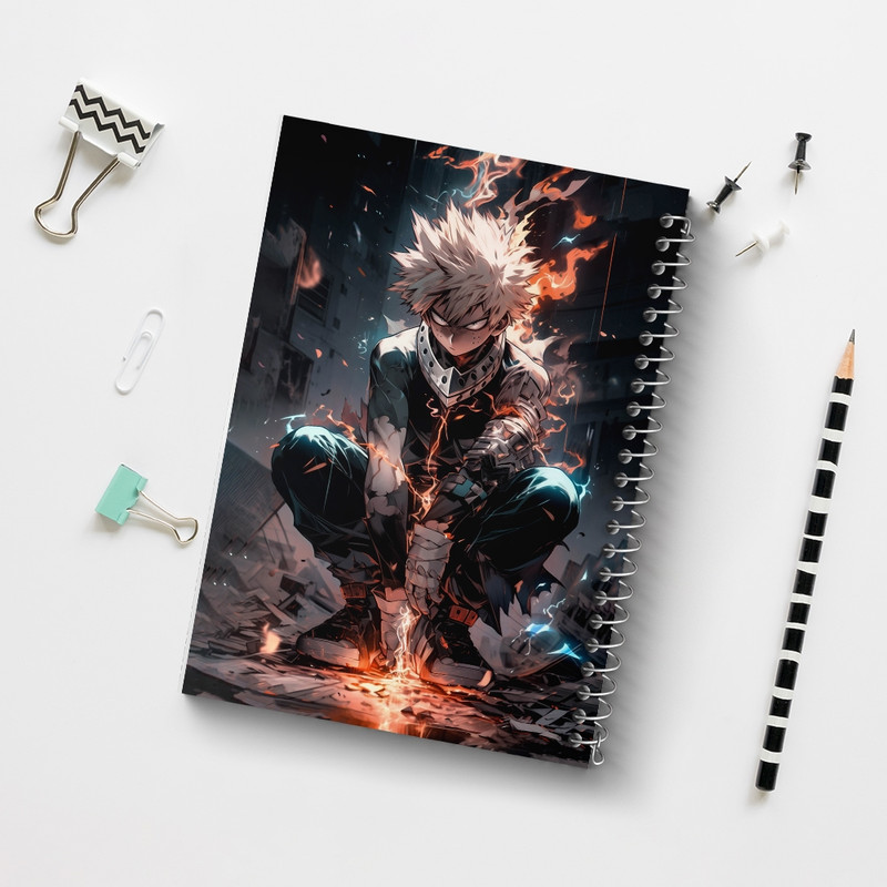 دفتر مشق 100 برگ خندالو طرح انیمه آکادمی قهرمان من کد F2838