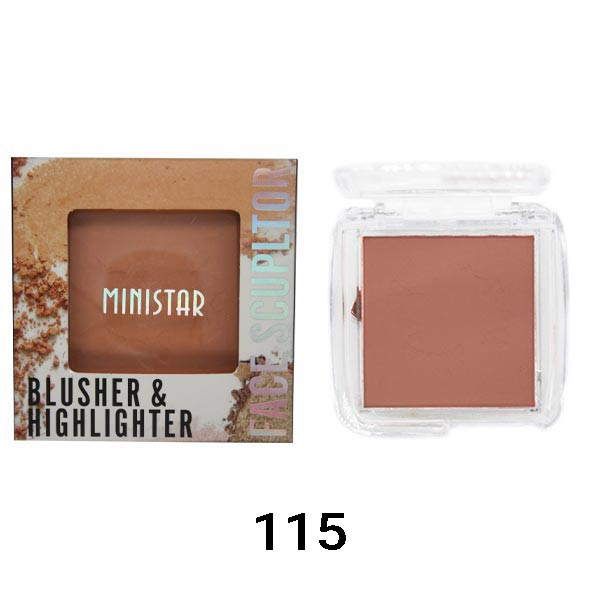 رژگونه و هایلایتر مینی استار کد 115